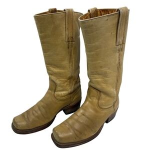 FRYE Vintage Frye Campus Boots 2511 Square Toe Banana Tan M Size 7.5 / W 9.5